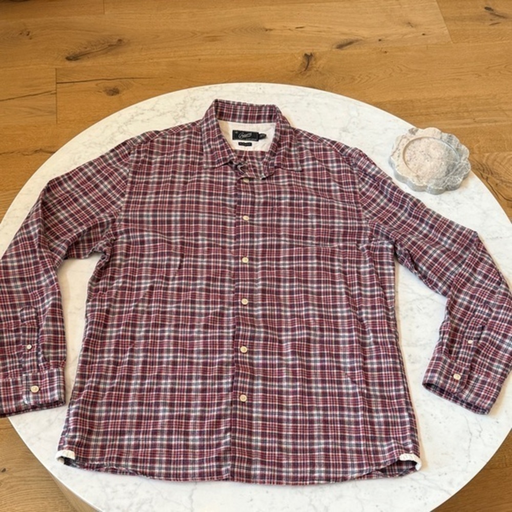 Grayers Plaid Button Down Shirt Mens XXL Red Blue Long Sleeve Cotton Casual